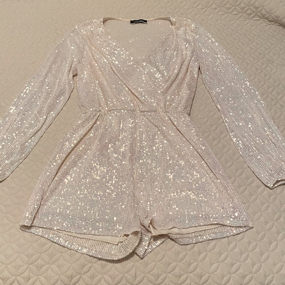 Opal sequins romper!